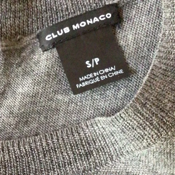 Club Monaco Wool Dress with silk ties at back, Size Small, Grey - Picture 6 of 7